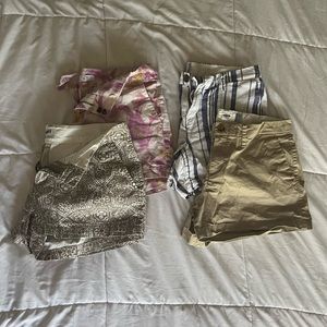 Size 4 womens shorts lot (loft, old navy)